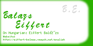 balazs eiffert business card
